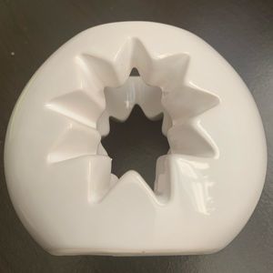 New in box, white ceramic scent stick holder.
